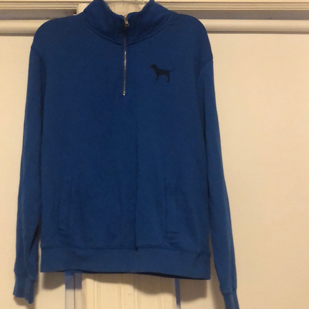 PINK VS blue quarter zip
